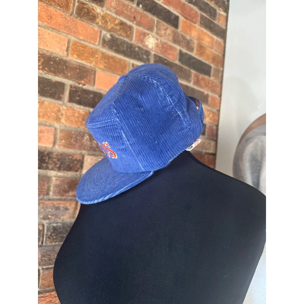 Vintage‎ Denver Broncos New Era Pro Design Corduroy Snapback Hat Blue Mens